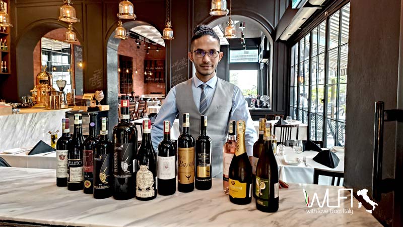 Anwar Kabir (Cinnamon Group Sommelier) and our Italian wines